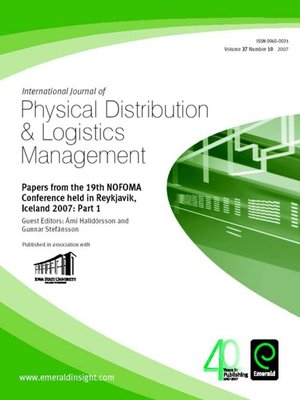 cover image of International Journal of Physical Distribution & Logistics Management, Volume 37, Issue 10